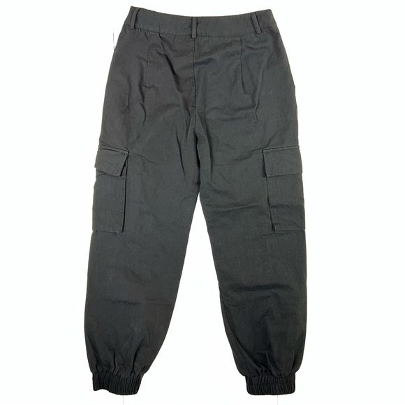 SHEIN Black Zipper Fly Flap Tapered Pants Women's M - Picture 7 of 9